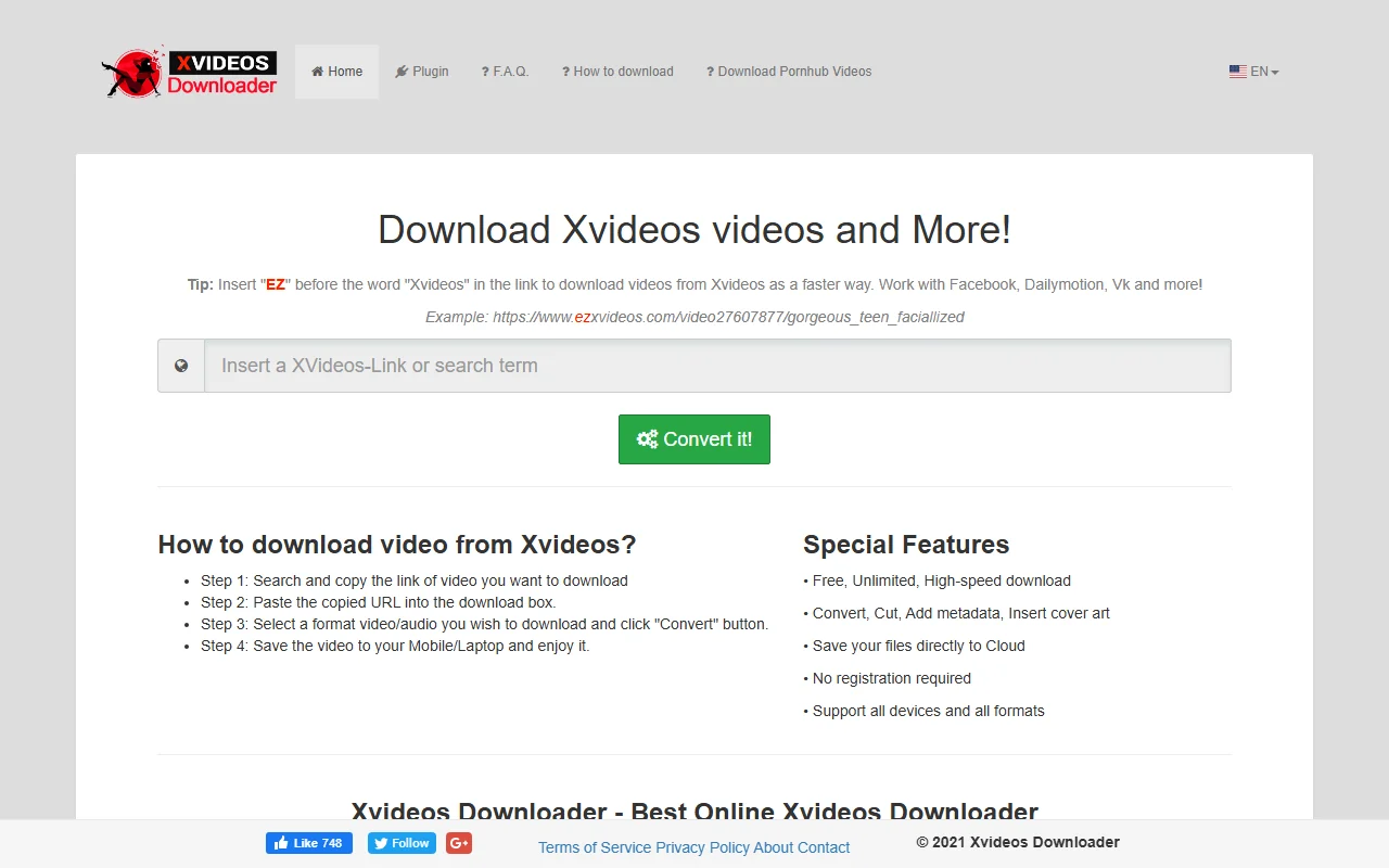 Screenshot of Xvideosdownloader
